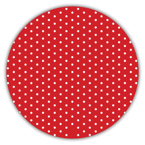 Abanico Polka 2026 | Diseño de topos en fondo rojo | Brisaconcept
