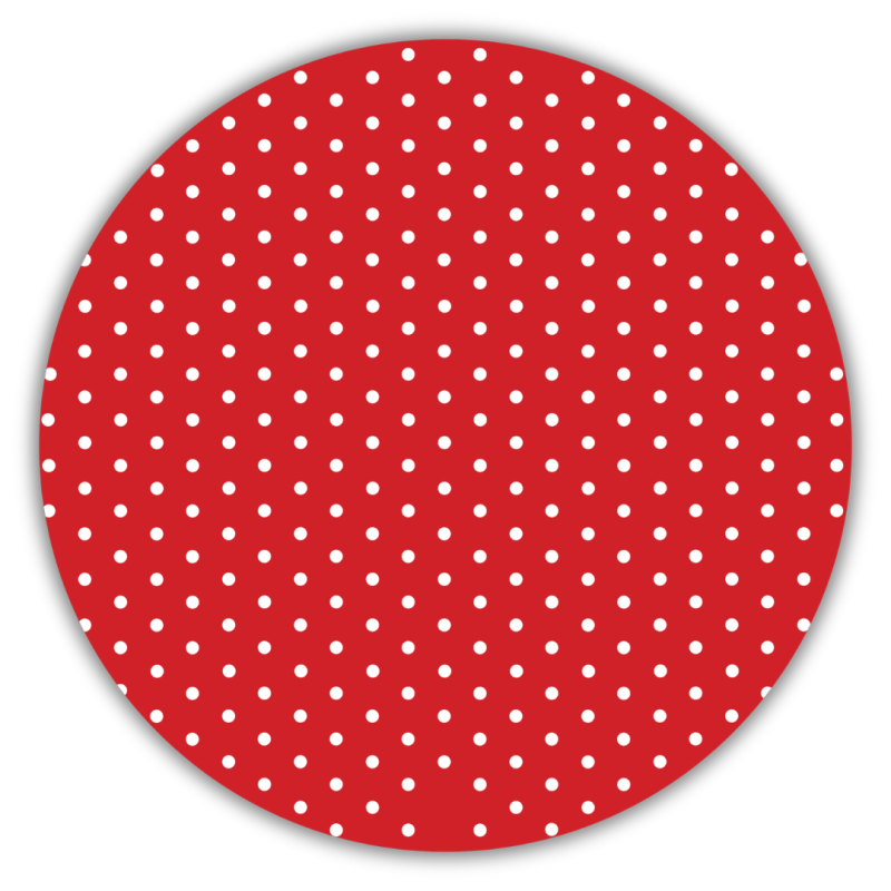 Abanico Polka 2026 | Diseño de topos en fondo rojo | Brisaconcept